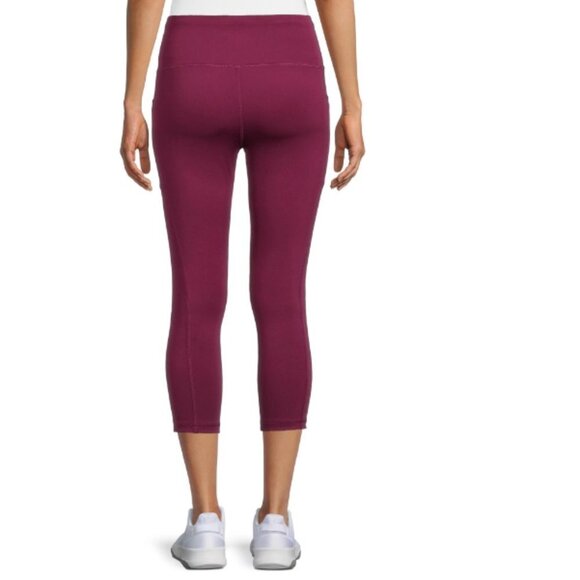 Avia Maroon Capri Workout Leggings Large - Picture 3 of 3